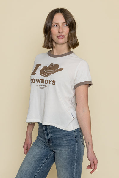 I Heart Cowboys Perfect Ringer Tee