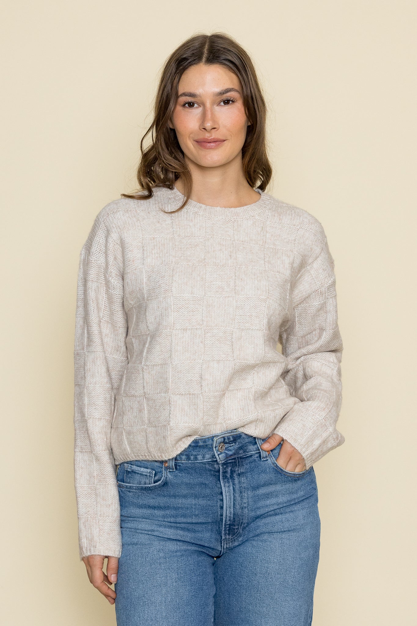 Delilah Check Sweater