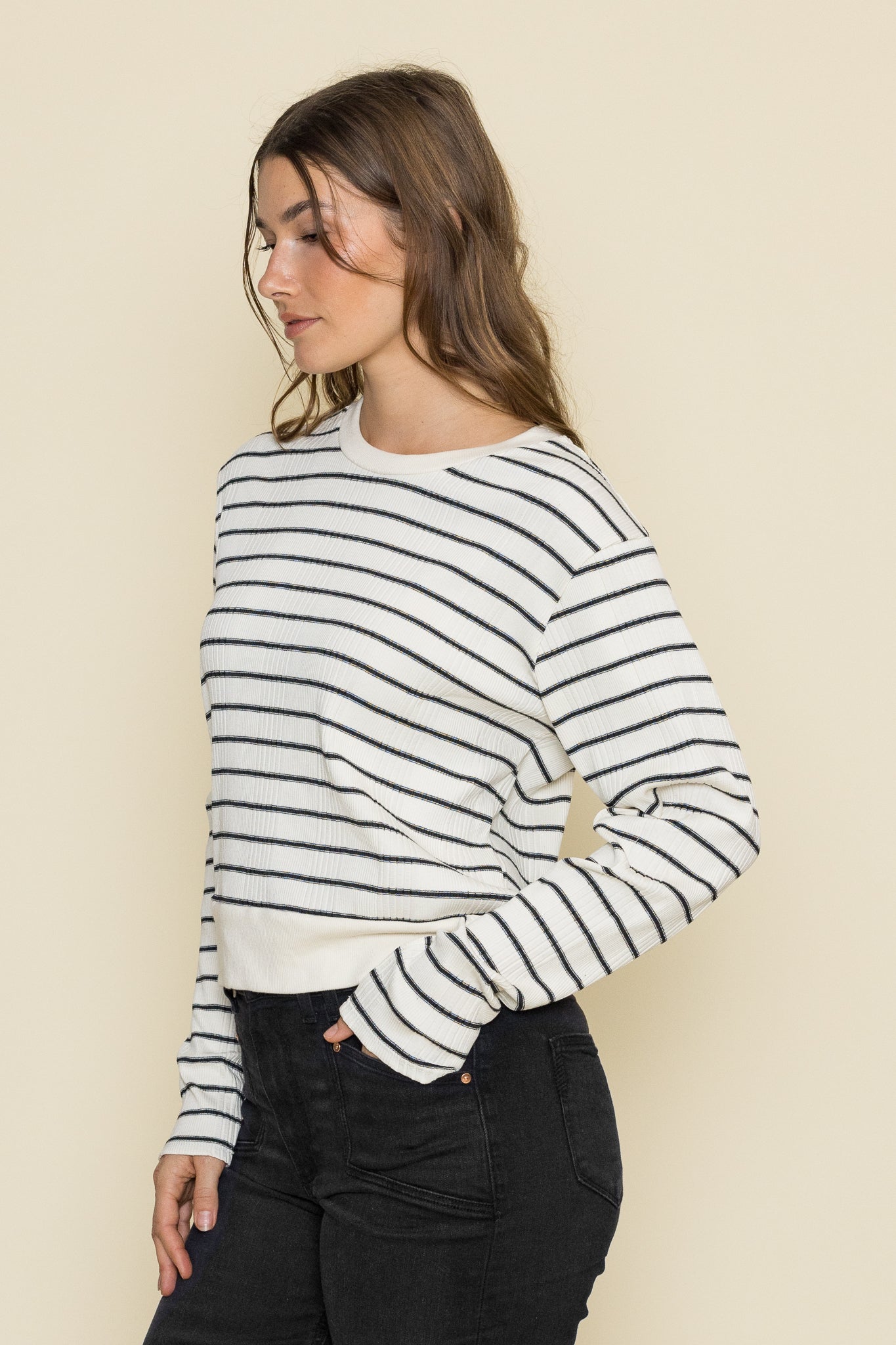 Stef Long Sleeve Boxy Tee