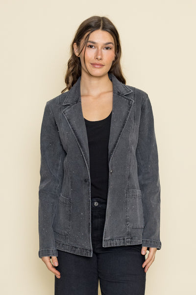 Heather Denim Blazer