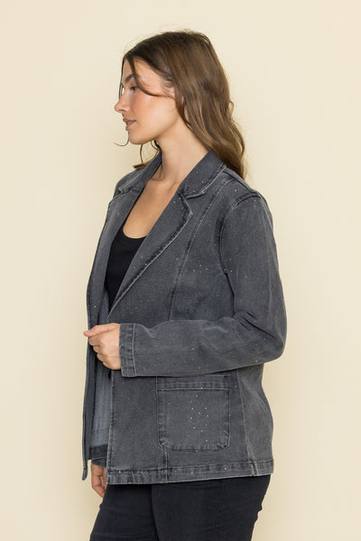 Heather Denim Blazer