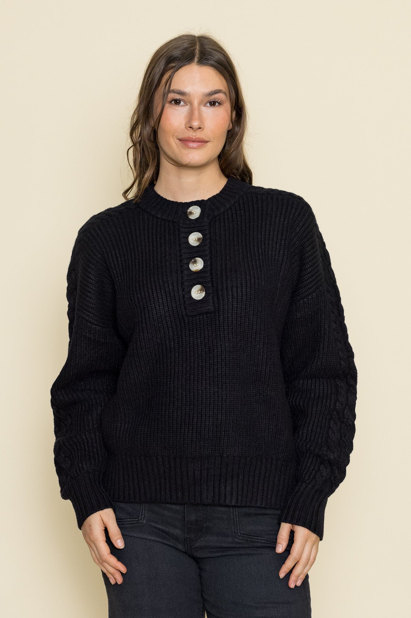 Vera Button Neck Sweater