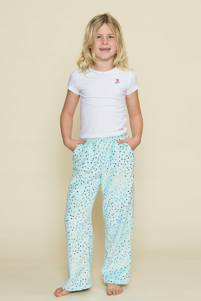 Blue Foil Star Plush Pant