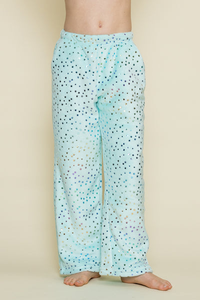 Blue Foil Star Plush Pant