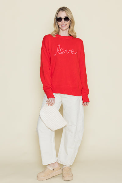 Love Notes Boyfriend Sweater