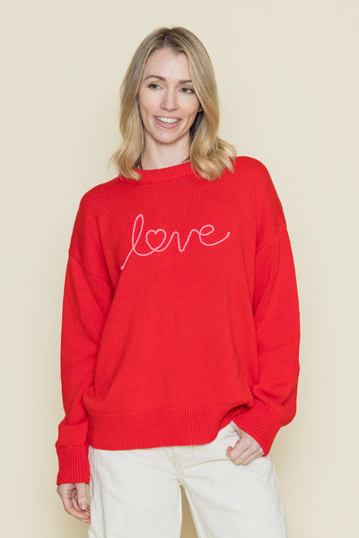 Love Notes Boyfriend Sweater