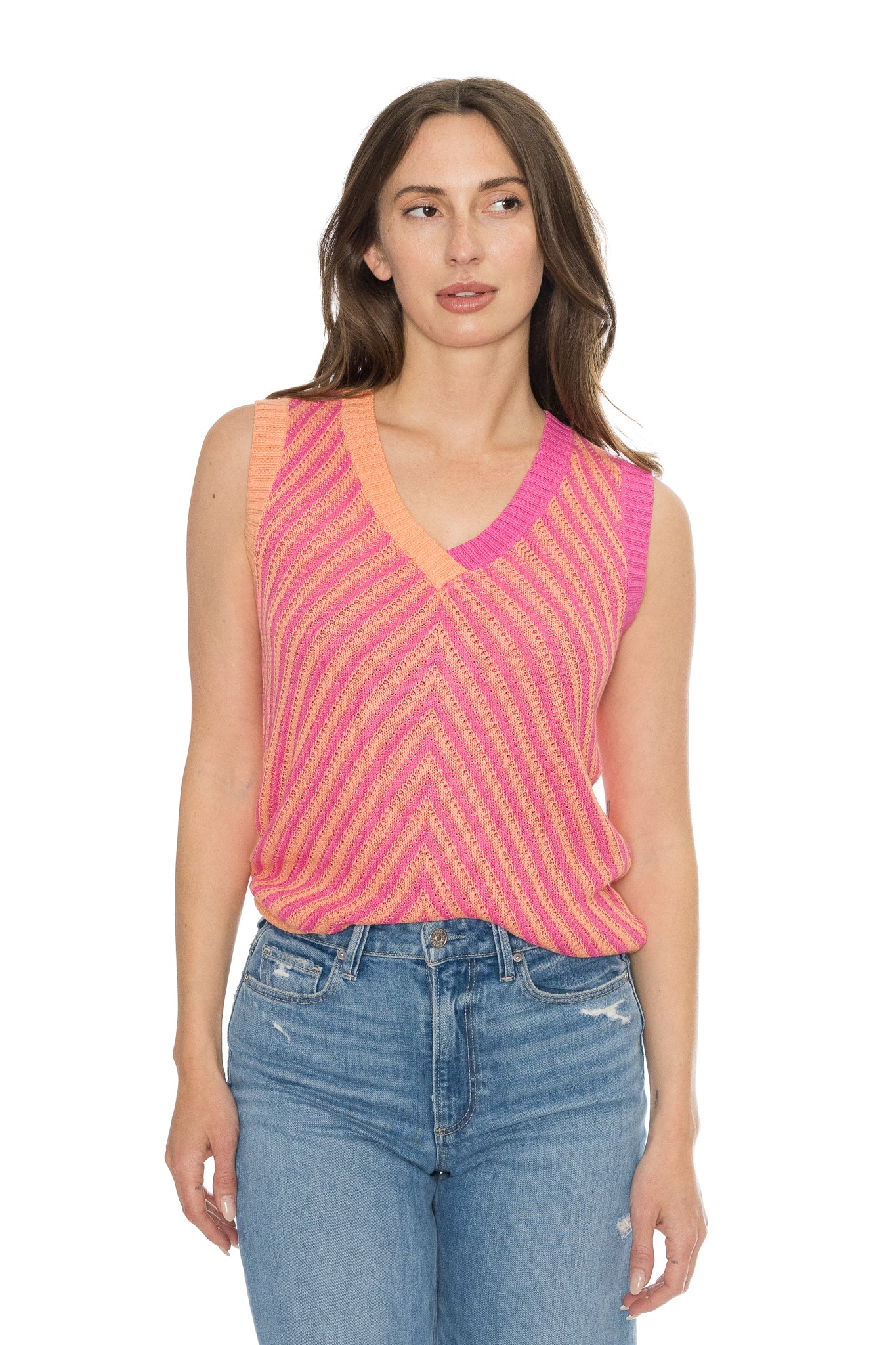 Chevron Colorblock Top