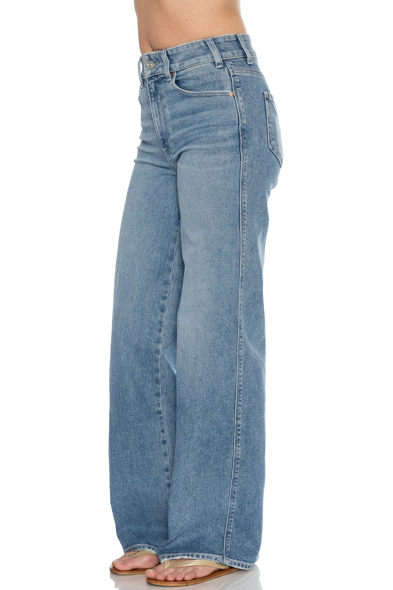 Sasha Wide Leg in Khristen Distressed