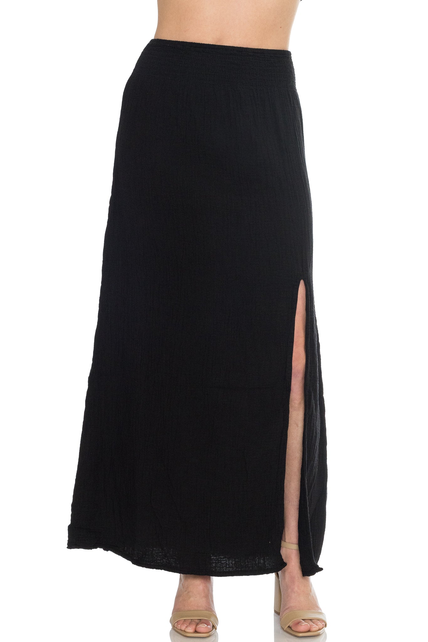 Front Slit Maxi Skirt