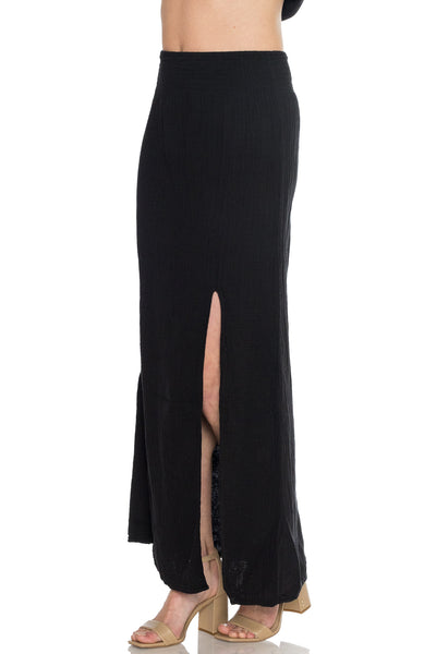 Front Slit Maxi Skirt