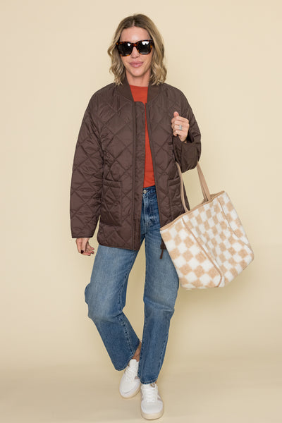 Sunrise Quilted Bomber Jacket