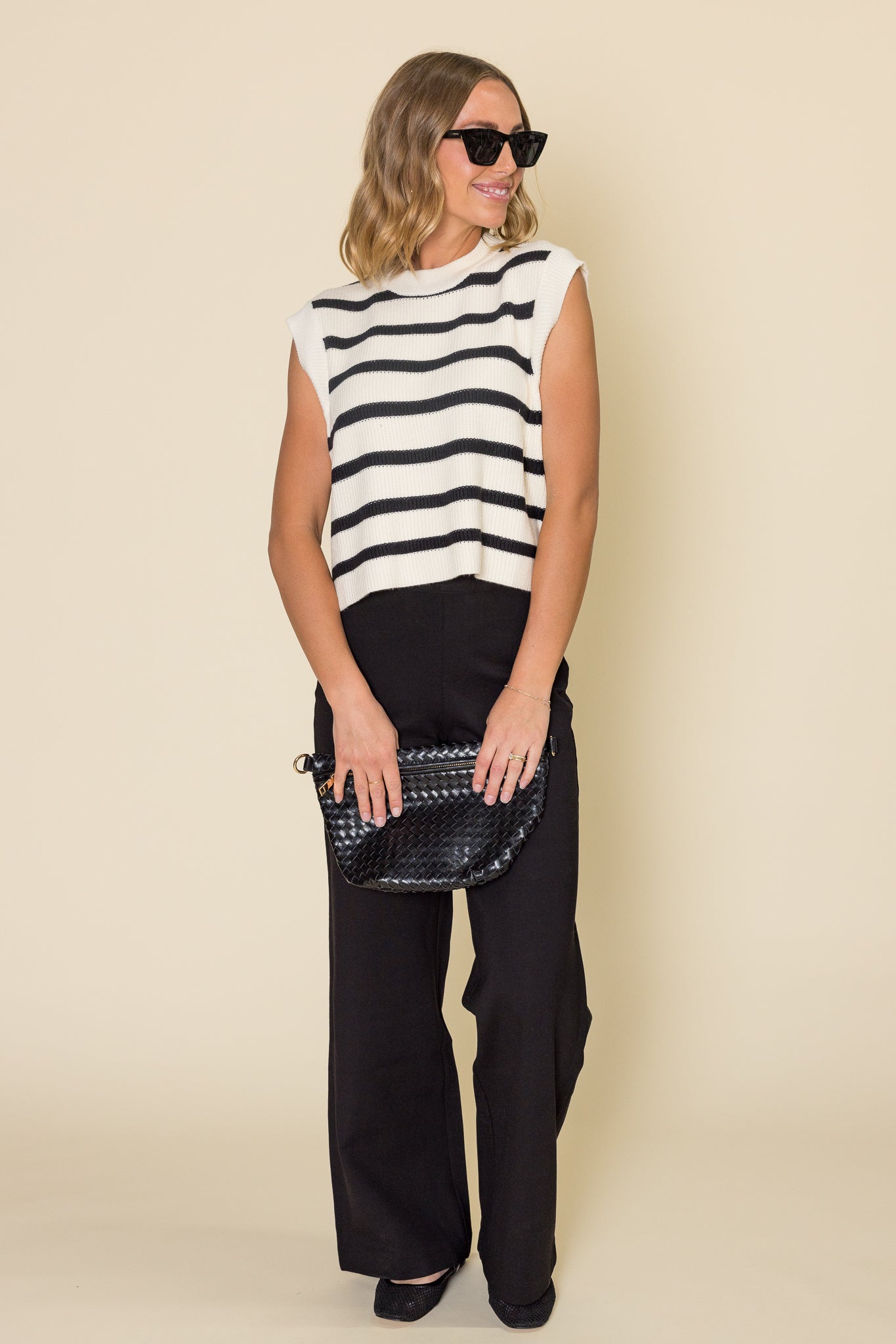 Bri Striped Sweater Vest