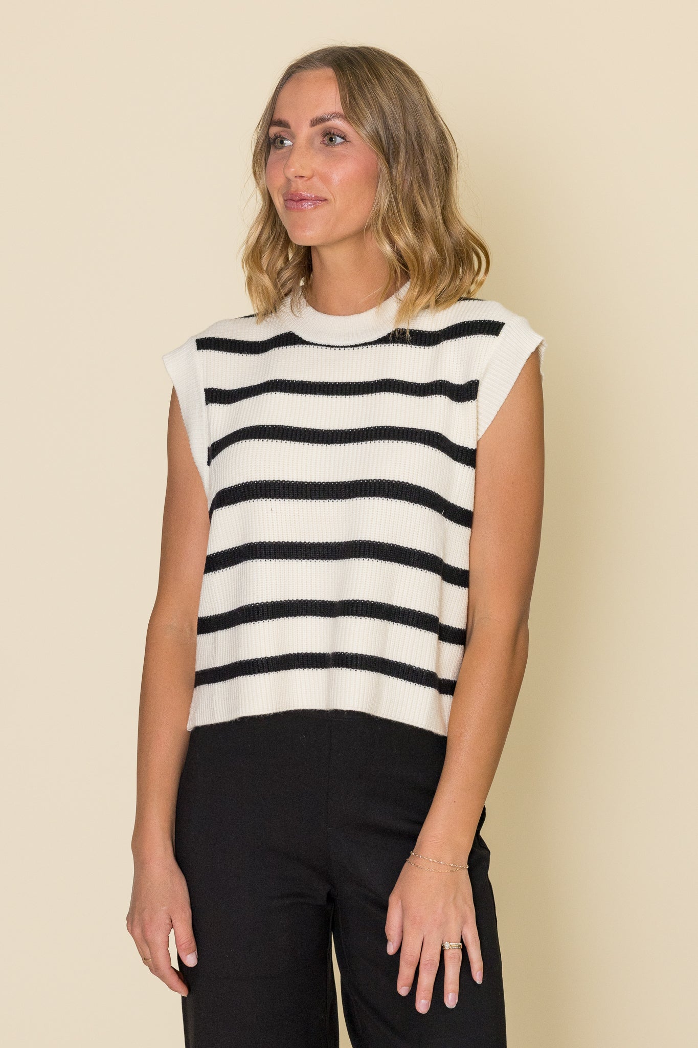 Bri Striped Sweater Vest