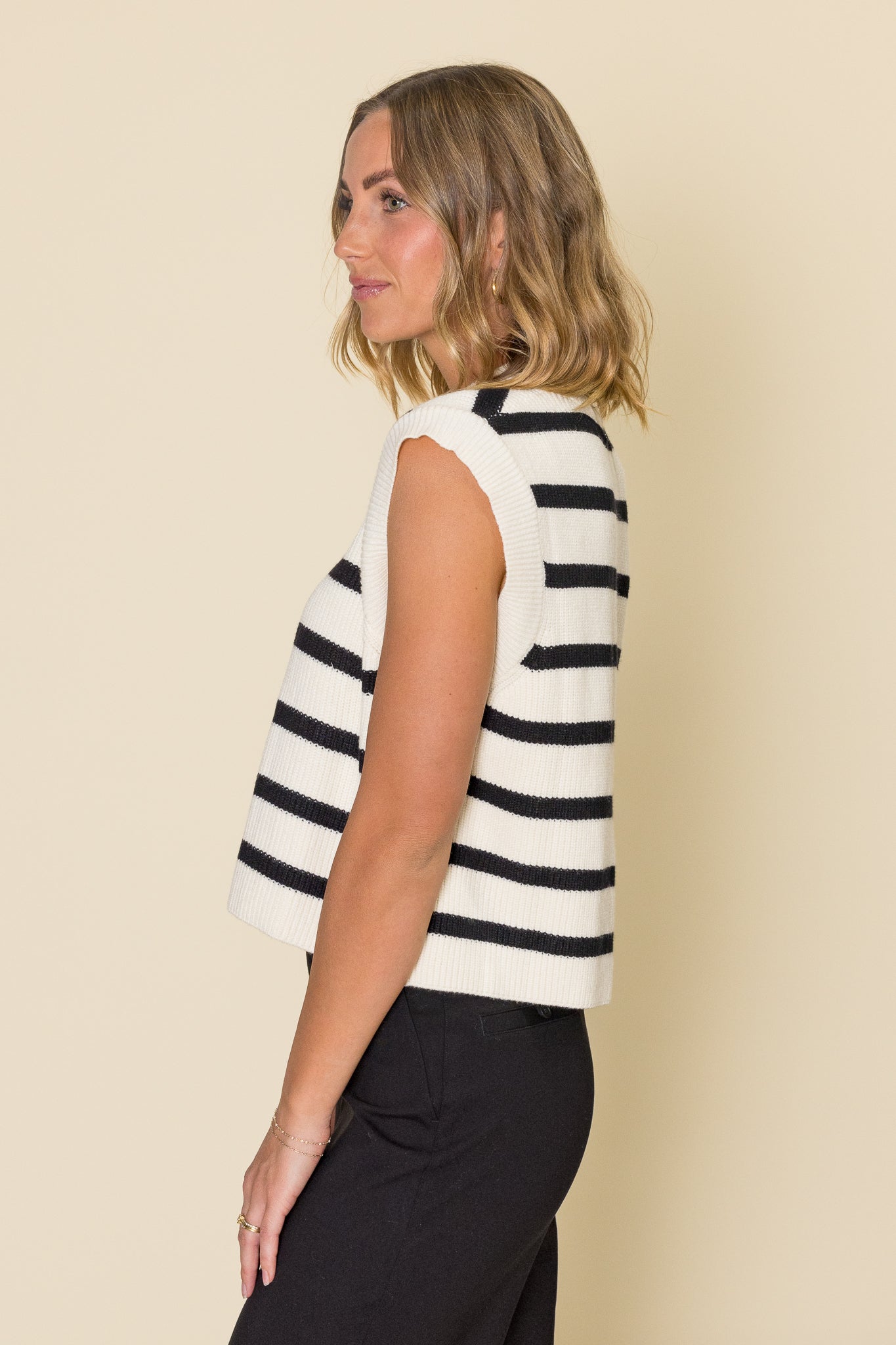 Bri Striped Sweater Vest