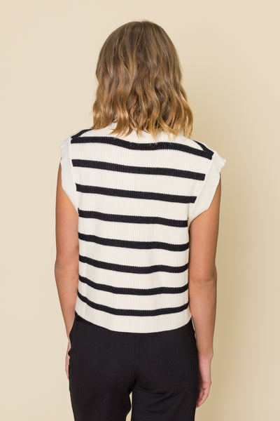 Bri Striped Sweater Vest