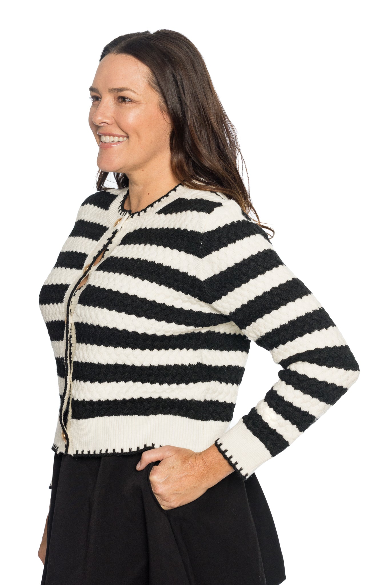 Mia Striped Cardigan by Common Collection